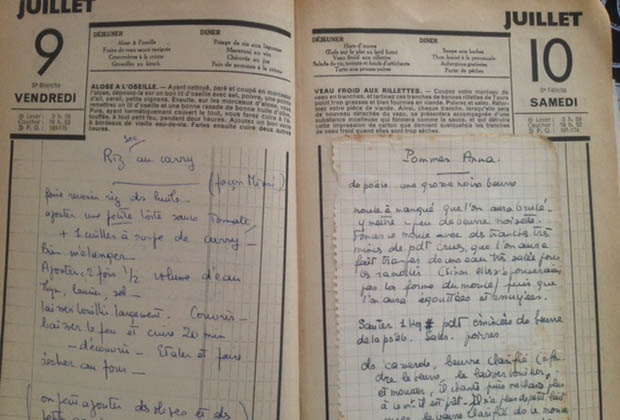 Le cahier de recettes